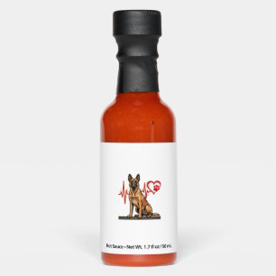 Belgian Shepherd Dog Heartbeat Paw Heart Hot Sauces