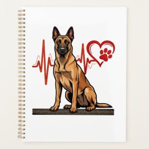 Belgian Shepherd Dog Heartbeat Paw Heart Planner
