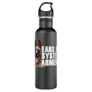 Belgian Shepherd Dog I Malinois I Ears Up System A Stainless Steel Water Bottle