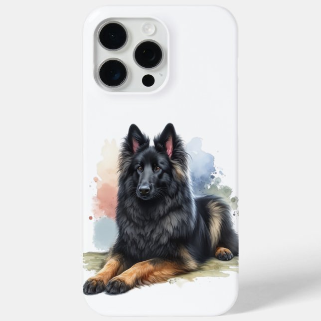 Belgian Shepherd Dog in Watercolor Case-Mate iPhone Case (Back)