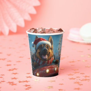 Belgian Shepherd Dog Roller Coaster Christmas Paper Cups