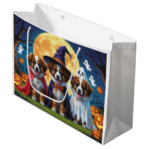 Belgian Shepherd Dogs Pumpkin Halloween Funny Large Gift Bag