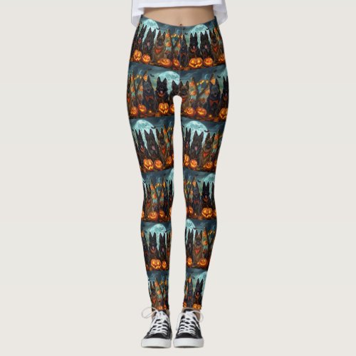 Belgian Shepherd Halloween Spooky Leggings