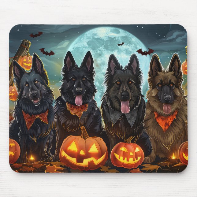 Belgian Shepherd Halloween Spooky Mouse Pad (Front)