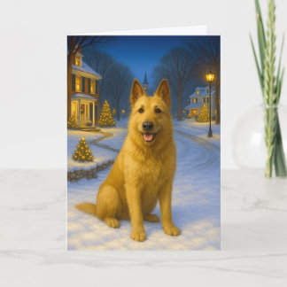 Belgian Shepherd Laekenois Holiday Card