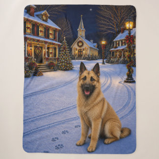 Belgian Shepherd Laekenois Holiday Sherpa Blanket