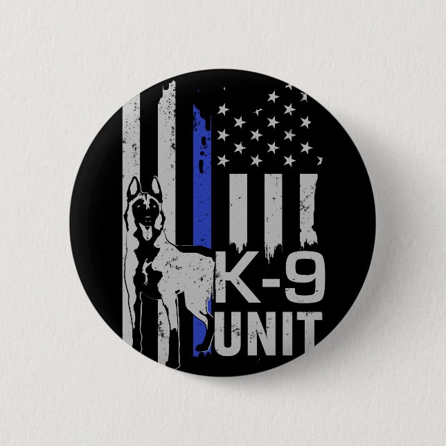 Belgian shepherd - Malinois - K9 Unit Pinback Button (Front)