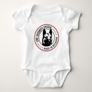 Belgian shepherd Malinois Live security System Baby Bodysuit