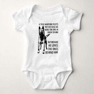 Belgian shepherd - Malinois  - true warrior Baby Bodysuit