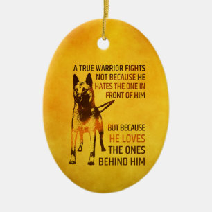 Belgian shepherd - Malinois - true warrior Ceramic Ornament