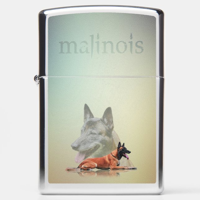 Belgian shepherd - Malinois Zippo Lighter (Front)