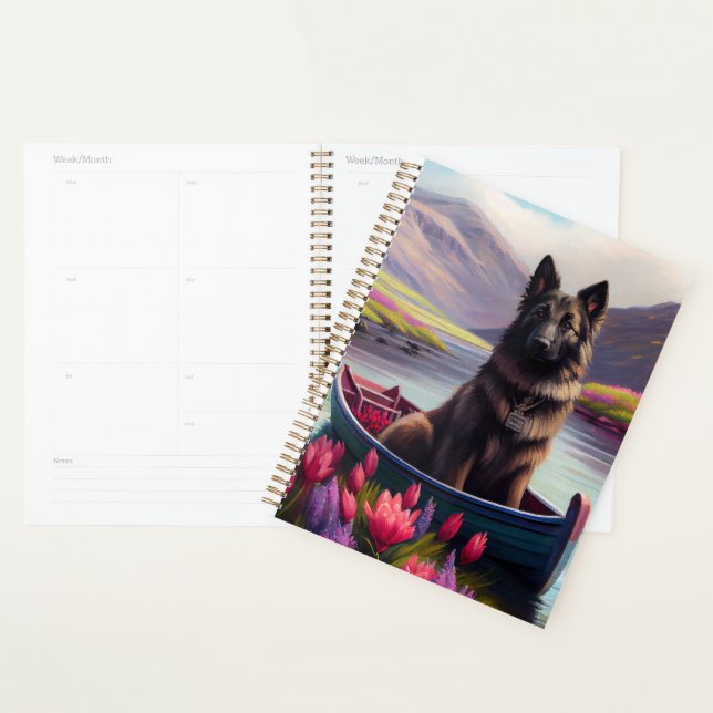 Belgian Shepherd on a Paddle: A Scenic Adventure Planner (Display)