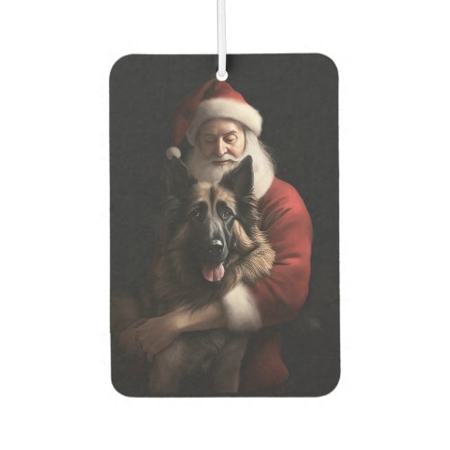 Belgian Shepherd Santa Claus Festive Christmas Air Freshener