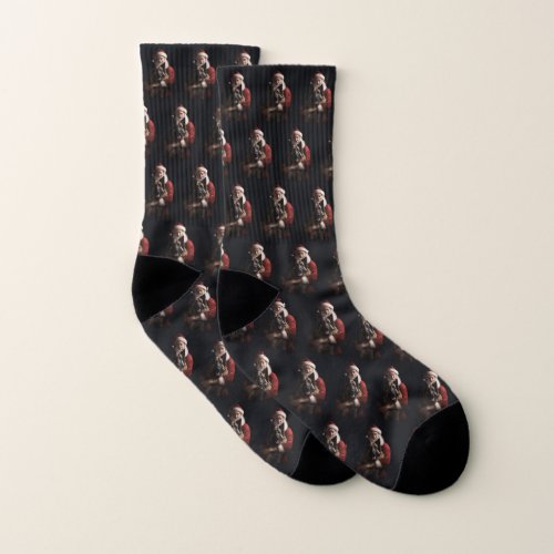 Belgian Shepherd Santa Claus Festive Christmas Socks