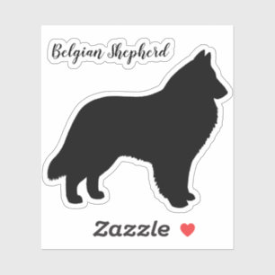 Belgian Shepherd Sheepdog Dog Silhouette Sticker