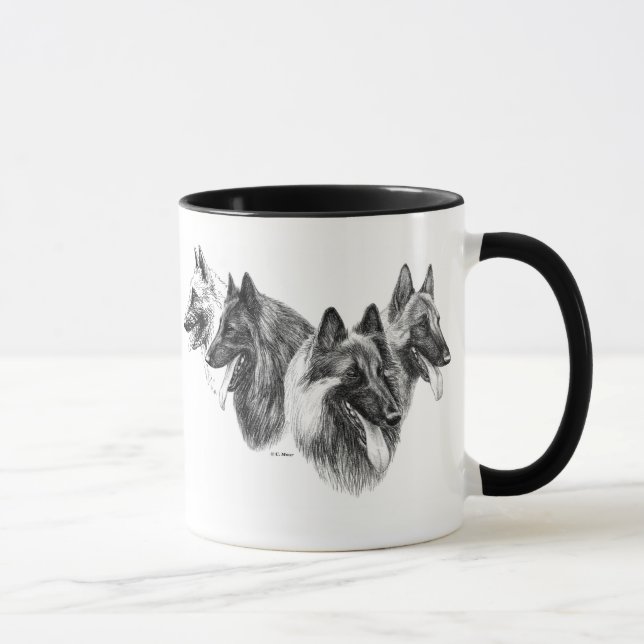 Belgian Shepherd Sheepdog Tervuren Malinois Mug (Right)