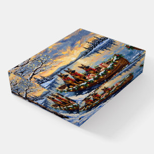 Belgian Shepherd Tervuren Christmas Boat Holiday Paperweight