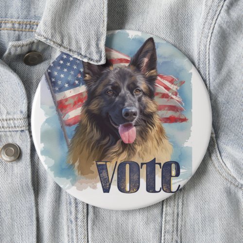 Belgian Shepherd US Elections Vote for a Change Button
