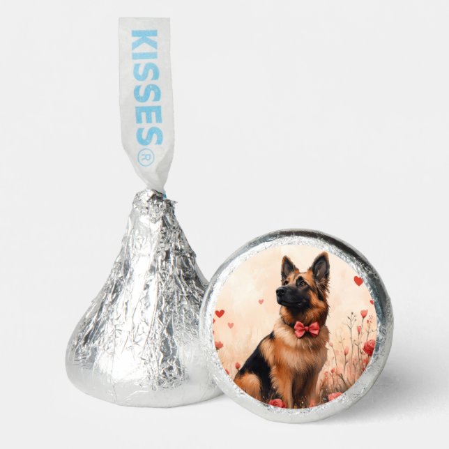 Belgian Shepherd with Roses - Valentine's Day Hershey®'s Kisses® (Front)