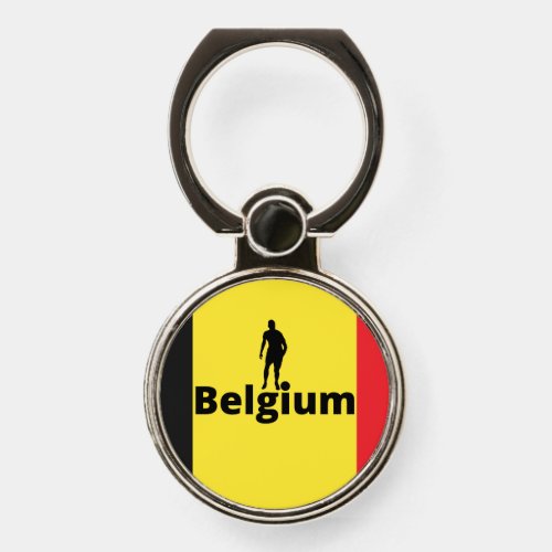 Belgian soccer player using dot as a ball phone ring stand