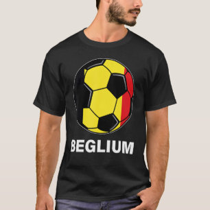 Belgian Soccer Team Supporter Belgium Flag Soccer  T-Shirt