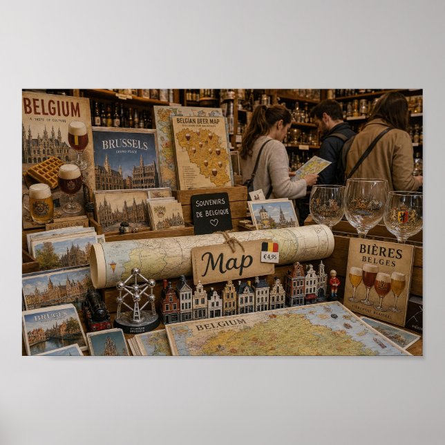 Belgian Souvenir Market Keepsake Poster (Front)