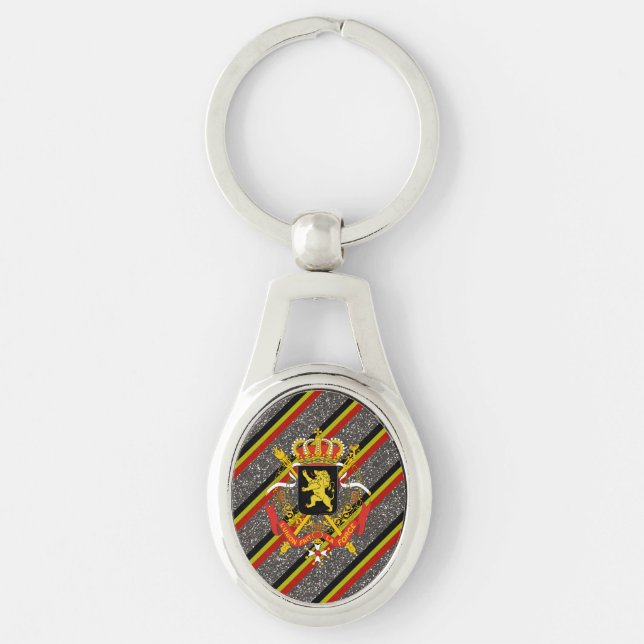Belgian stripes flag keychain (Front)