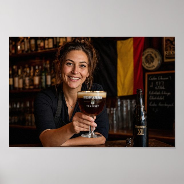 Belgian Tavern Souvenir Welcome Art Poster (Front)
