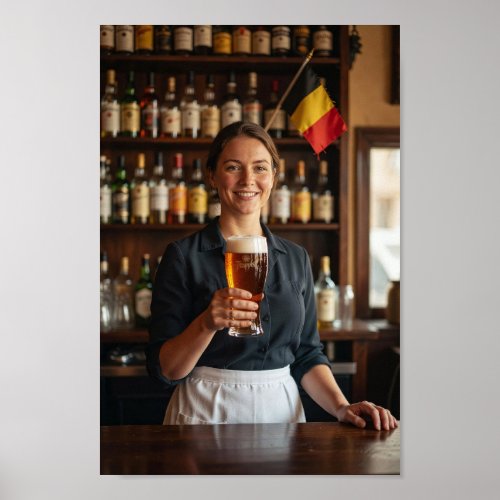 Belgian Tavern Welcome and Cheers Poster