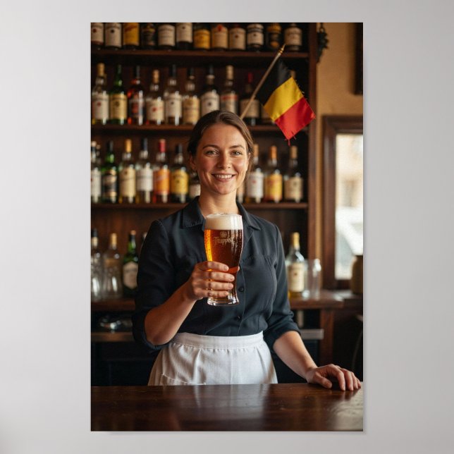 Belgian Tavern Welcome and Cheers Poster (Front)