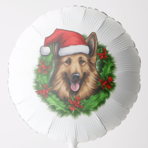 Belgian Tervuren Christmas Wreath Balloon
