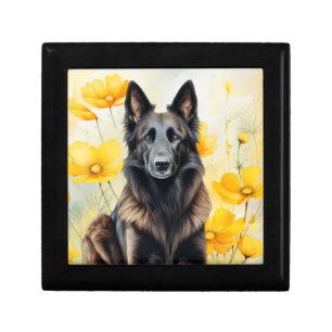Belgian Tervuren Dog Lover and Poppies Gift Box