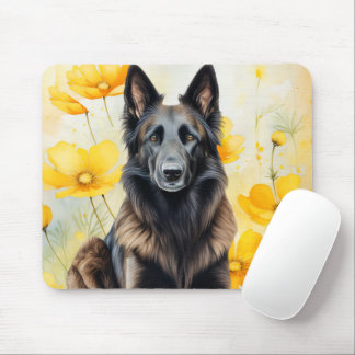 Belgian Tervuren Dog Lover and Poppies Mouse Pad