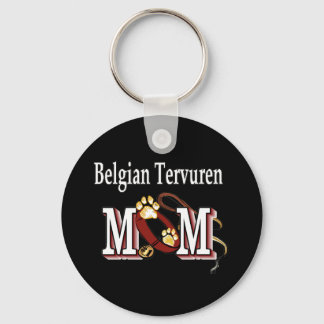 Belgian Tervuren Dog MOM Keychain