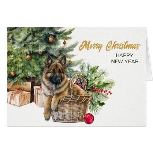 Belgian Tervuren Dog Wicker Basket Christmas Tree