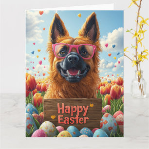 Belgian Tervuren Easter Eggs Card