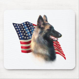 Belgian Tervuren Flag Mouse Pad