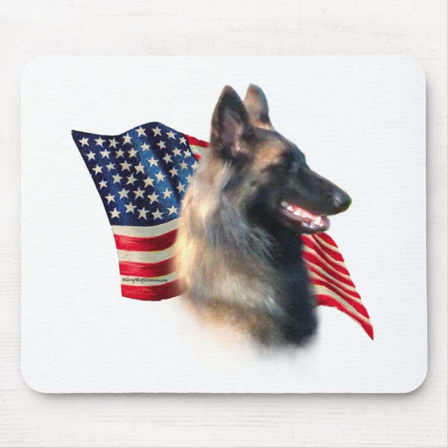 Belgian Tervuren Flag Mouse Pad (Front)