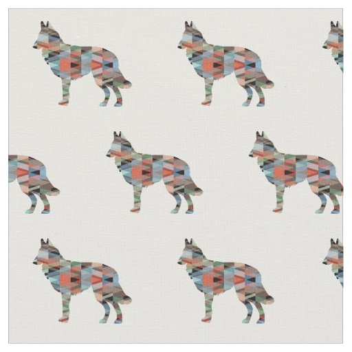 Belgian Tervuren Geometric Pattern Silhouette Plai Fabric