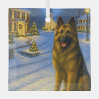 Belgian Tervuren  Glass Ornament