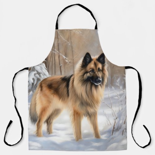 Belgian Tervuren Let It Snow Christmas  Apron