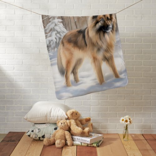 Belgian Tervuren Let It Snow Christmas  Baby Blanket