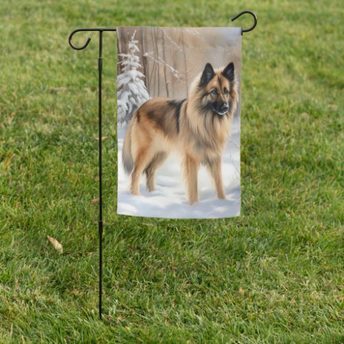 Belgian Tervuren Let It Snow Christmas  Garden Flag