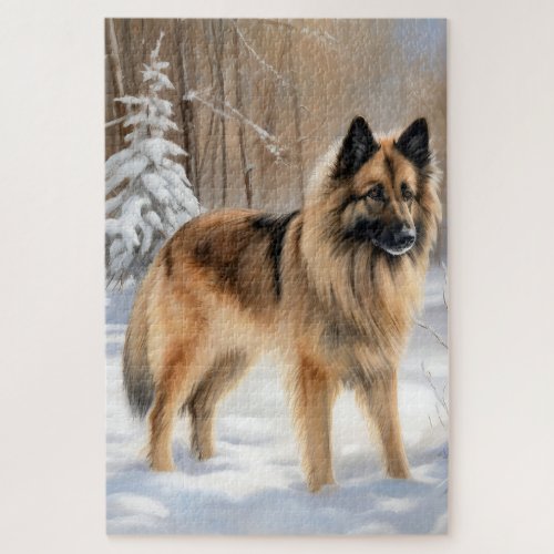 Belgian Tervuren Let It Snow Christmas  Jigsaw Puzzle