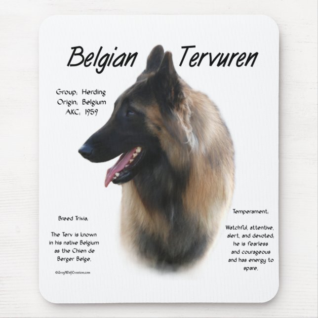 Belgian Tervuren Meet the Breed Mouse Pad (Front)