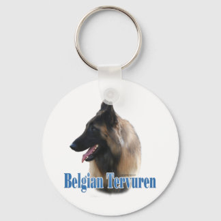 Belgian Tervuren Name Keychain