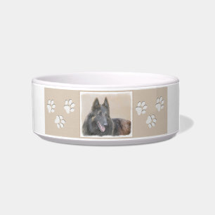 Belgian Tervuren Painting - Cute Original Dog Art Bowl