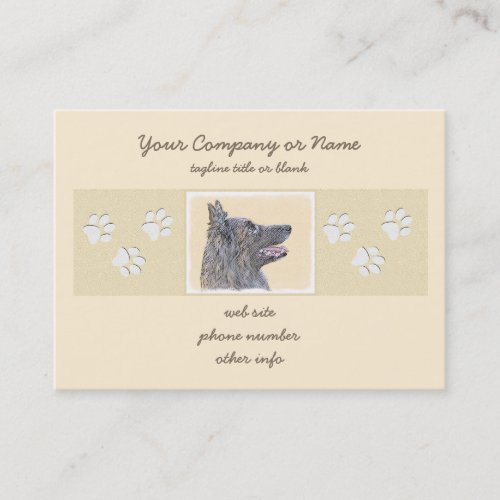 Belgian Tervuren Painting _ Cute Original Dog Art Business Card