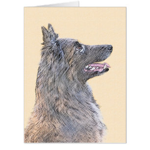 Belgian Tervuren Painting - Cute Original Dog Art Card