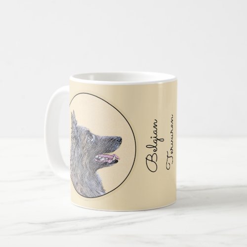 Belgian Tervuren Painting _ Cute Original Dog Art Coffee Mug